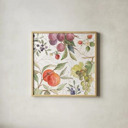 In the Orchard VIII by Silvia Vassileva. Shown in a natural wood glass frame for a timeless modern aesthetic. Available as an archival giclee rolled canvas, fine art paper, or poster print. SKU 73605a.
