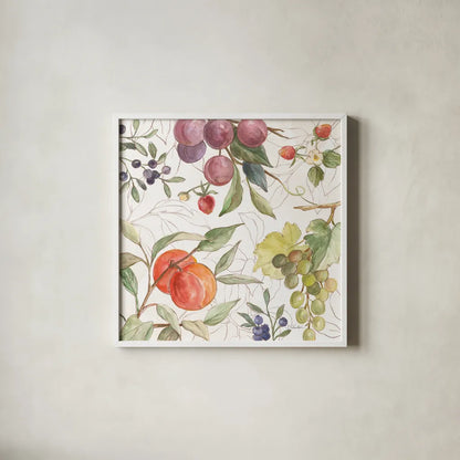 In the Orchard VIII by Silvia Vassileva. Shown in a crisp white glass frame for a clean and minimalist style. Available as an archival giclee rolled canvas, fine art paper, or poster print. SKU 73605a.