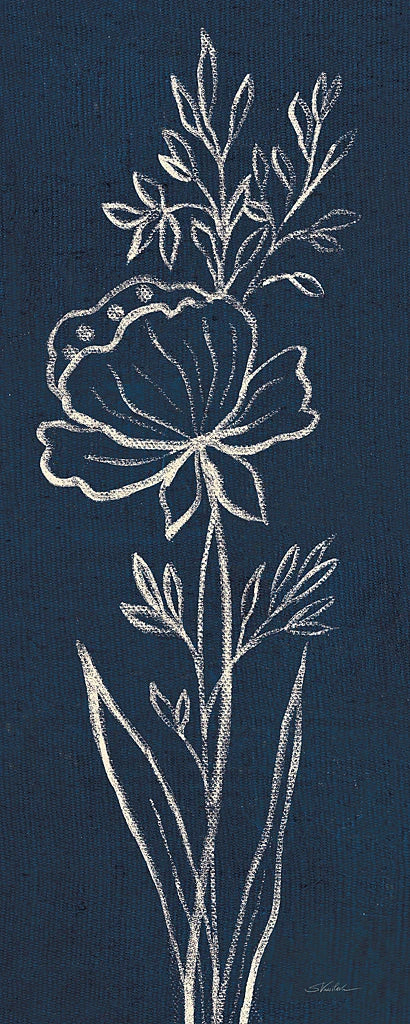 Indigo Floral III by Silvia Vassileva