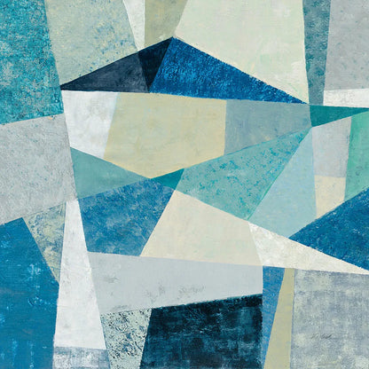 Indigo Geo Metric Soft by Silvia Vassileva. SKU 30772a. Archival Giclee Fine art print for wall decor.