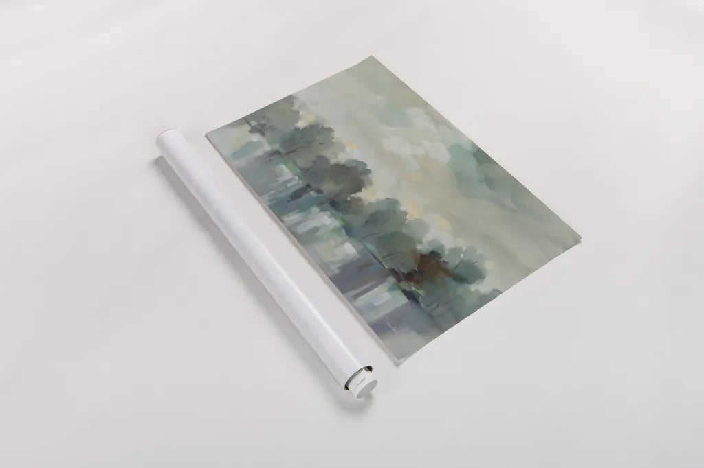 Indigo Haze by Silvia Vassileva. shown as a rolled paper print. Available as archival giclee rolled canvas, fine art paper, or poster print. SKU 95135i.