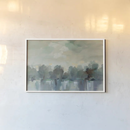 Indigo Haze by Silvia Vassileva. shown as a paper print in a white frame. Available as a archival giclee rolled canvas, fine art paper, or poster print. SKU 95135i.