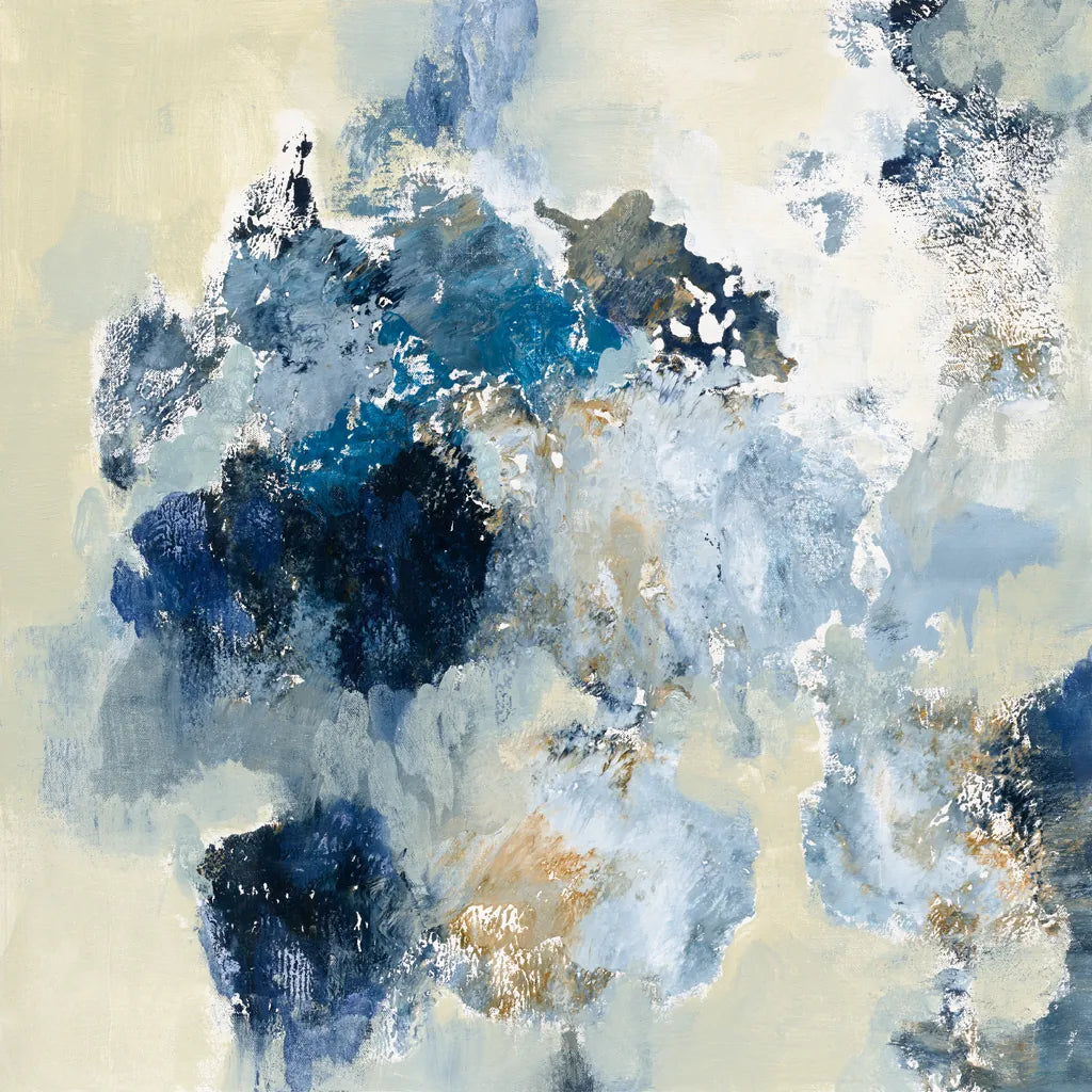 Indigo Monotype by Silvia Vassileva. SKU 60360a. Archival Giclee Fine art print for wall decor.