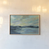 Indigo Sea by Silvia Vassileva. shown as a paper print in a natural frame. Available as a archival giclee rolled canvas, fine art paper, or poster print. SKU 56259i.