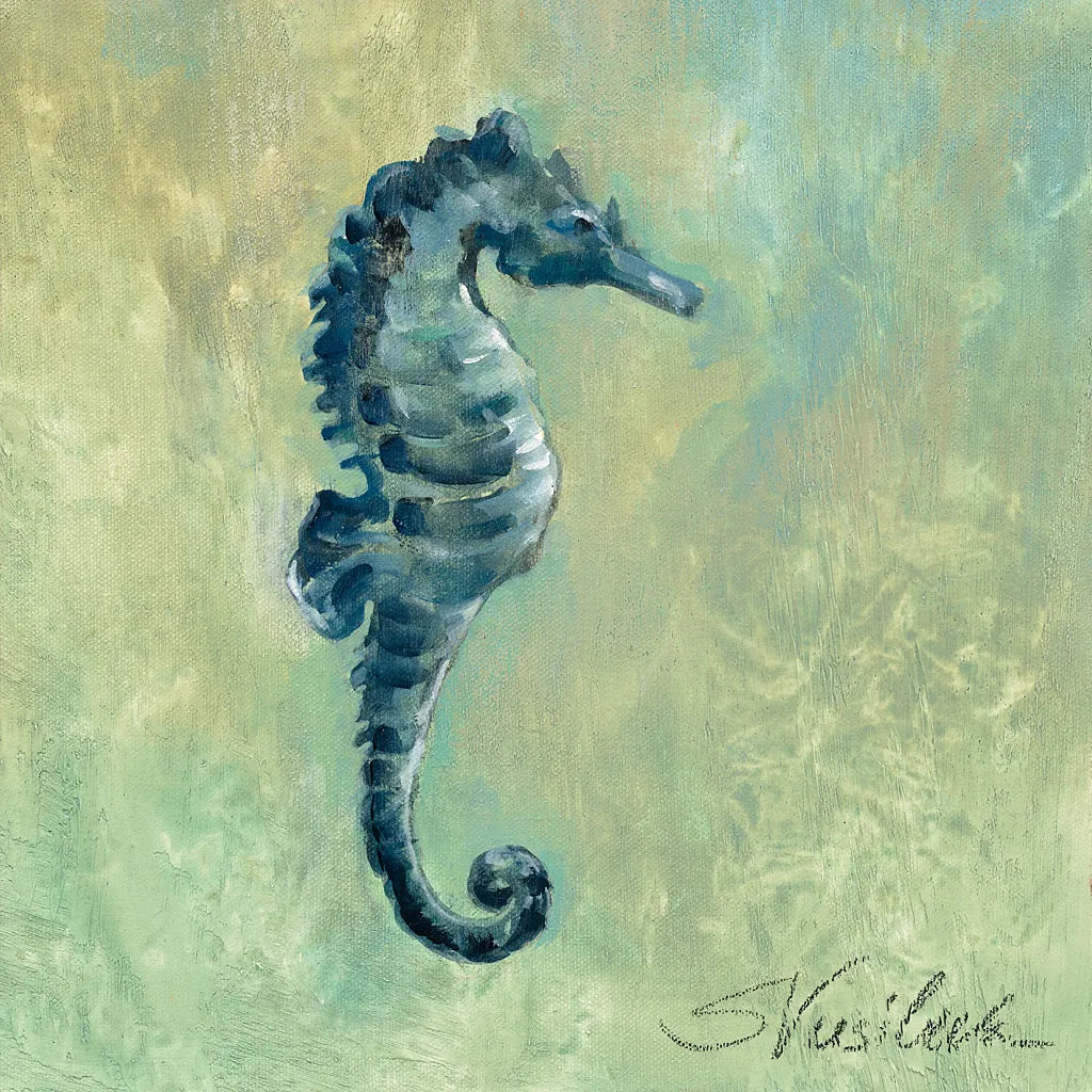 Indigo Sea Life I by Silvia Vassileva. SKU 22089a. Archival Giclee Fine art print for wall decor.