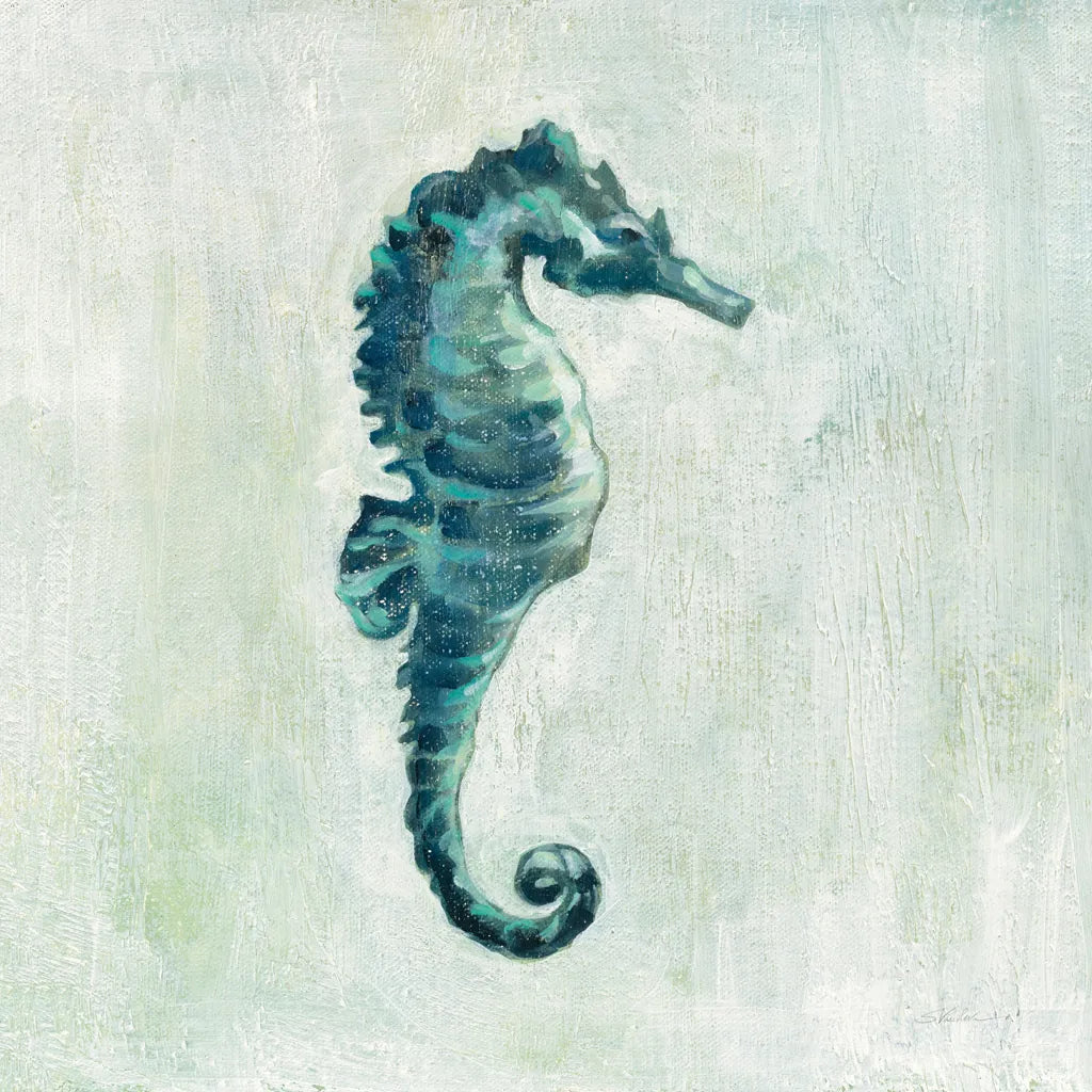 Indigo Sea Life I by Silvia Vassileva. SKU 46902a. Archival Giclee Fine art print for wall decor.