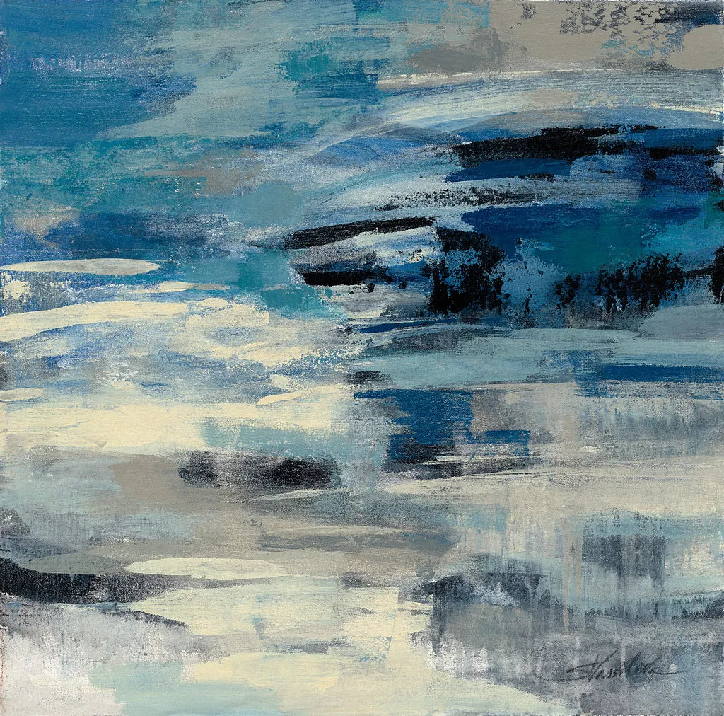 Indigo Wave by Silvia Vassileva. SKU 21582a. Archival Giclee Fine art print for wall decor.