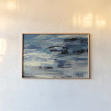 Indigo Wave Crop by Silvia Vassileva. shown as a paper print in a natural frame. Available as a archival giclee rolled canvas, fine art paper, or poster print. SKU 21582i.