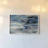 Indigo Wave Crop by Silvia Vassileva. shown as a paper print in a white frame. Available as a archival giclee rolled canvas, fine art paper, or poster print. SKU 21582i.