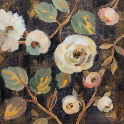 Indigo and Gold Branches I by Silvia Vassileva. SKU 87412a. Archival Giclee Fine art print for wall decor.