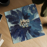 Inky Floral III Cool by Silvia Vassileva. Shown as a detailed flat fine art print, highlighting archival giclee quality. Available as an archival giclee rolled canvas, fine art paper, or poster print. SKU 56955a.