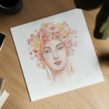 International Woman III by Silvia Vassileva. Shown as a detailed flat fine art print, highlighting archival giclee quality. Available as an archival giclee rolled canvas, fine art paper, or poster print. SKU 65245a.
