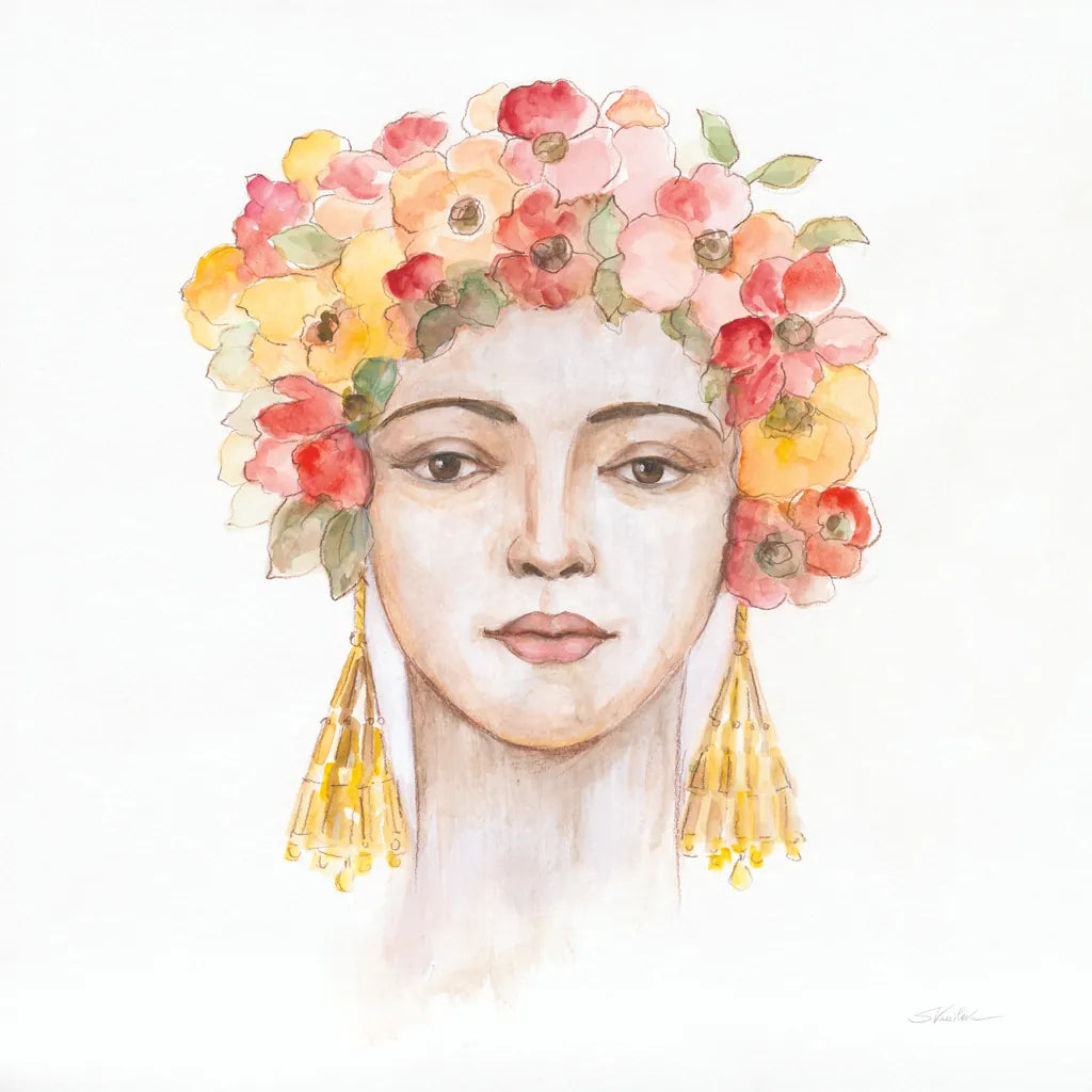 International Woman IV by Silvia Vassileva. SKU 65246a. Archival Giclee Fine art print for wall decor.