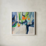 Invigoration by Silvia Vassileva. Shown in a crisp white glass frame for a clean and minimalist style. Available as an archival giclee rolled canvas, fine art paper, or poster print. SKU 94825a.