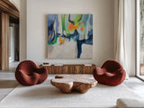 Invigoration by Silvia Vassileva. Shown as extra-large giant wall art in a modern living room. Available as an archival giclee rolled canvas, fine art paper, or poster print. SKU 94825a.