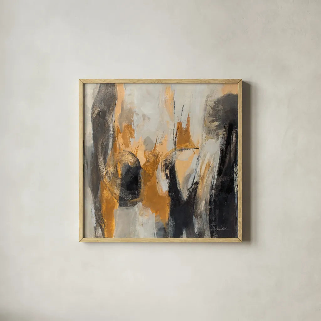 Invisible Knots by Silvia Vassileva. Shown in a natural wood glass frame for a timeless modern aesthetic. Available as an archival giclee rolled canvas, fine art paper, or poster print. SKU 82440a.