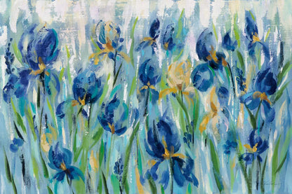 Iris Flower Bed by Silvia Vassileva. SKU 34107i. Archival Giclee Fine art print for wall decor.