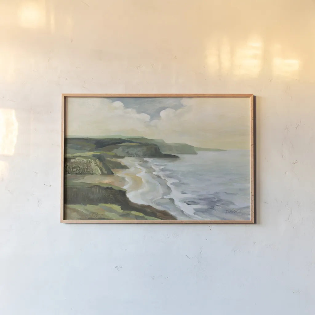 Irish Coast by Silvia Vassileva. shown as a paper print in a natural frame. Available as a archival giclee rolled canvas, fine art paper, or poster print. SKU 86935i.