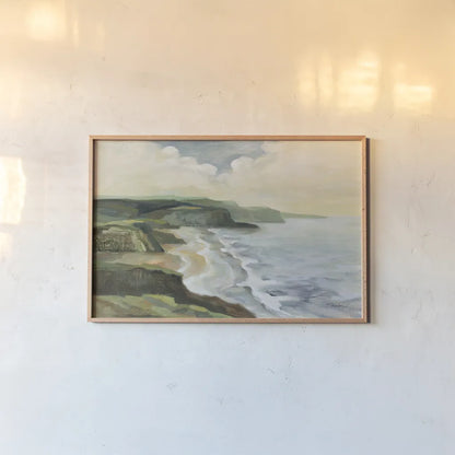 Irish Coast by Silvia Vassileva. shown as a paper print in a natural frame. Available as a archival giclee rolled canvas, fine art paper, or poster print. SKU 86935i.