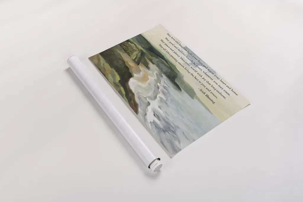 Irish Coast by Silvia Vassileva. shown as a rolled paper print. Available as archival giclee rolled canvas, fine art paper, or poster print. SKU 97383i.