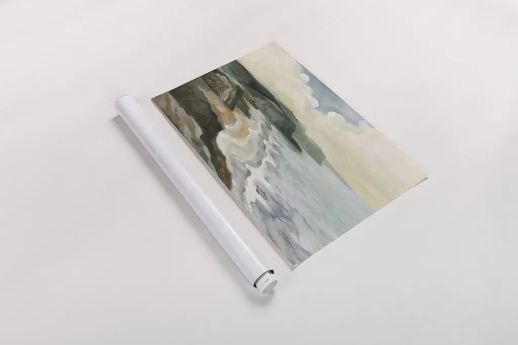 Irish Coast Dark by Silvia Vassileva. shown as a rolled paper print. Available as archival giclee rolled canvas, fine art paper, or poster print. SKU 89279i.