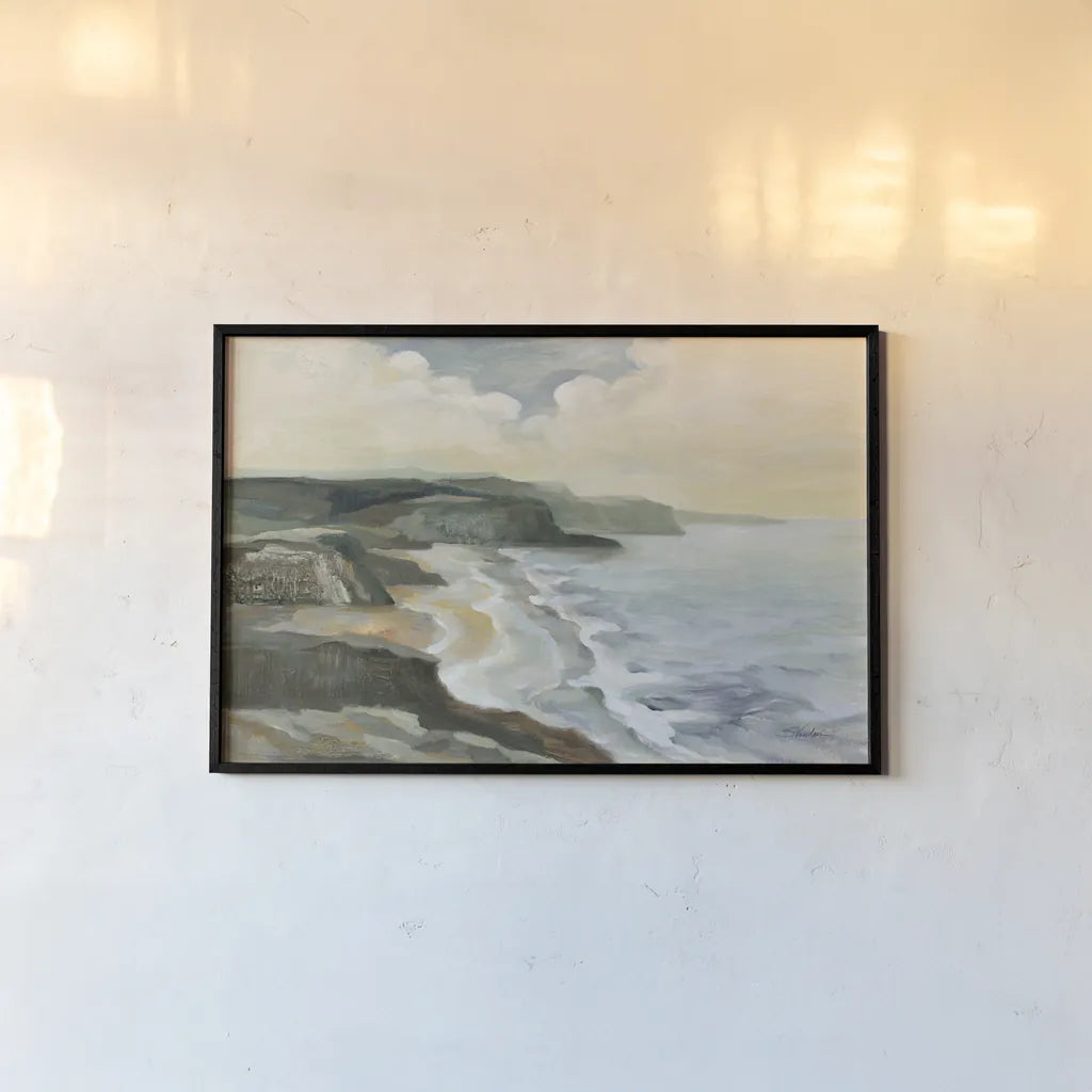 Irish Coast Dark by Silvia Vassileva. shown as a paper print in a black flame. Available as a archival giclee rolled canvas, fine art paper, or poster print. SKU 89279i.