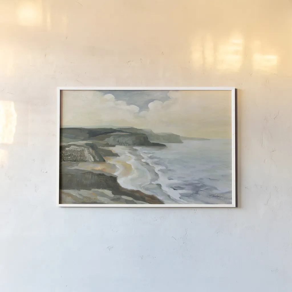 Irish Coast Dark by Silvia Vassileva. shown as a paper print in a white frame. Available as a archival giclee rolled canvas, fine art paper, or poster print. SKU 89279i.