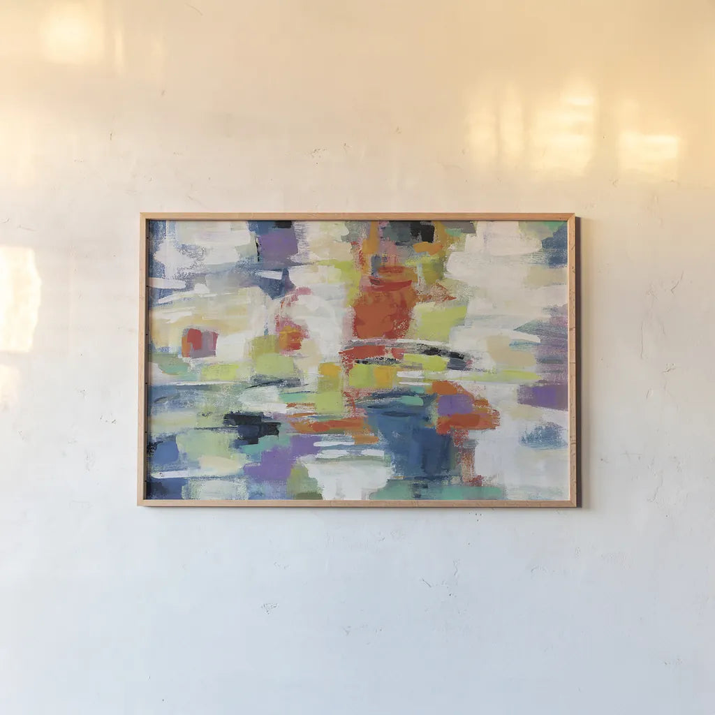 Island Town by Silvia Vassileva. shown as a paper print in a natural frame. Available as a archival giclee rolled canvas, fine art paper, or poster print. SKU 26341i.