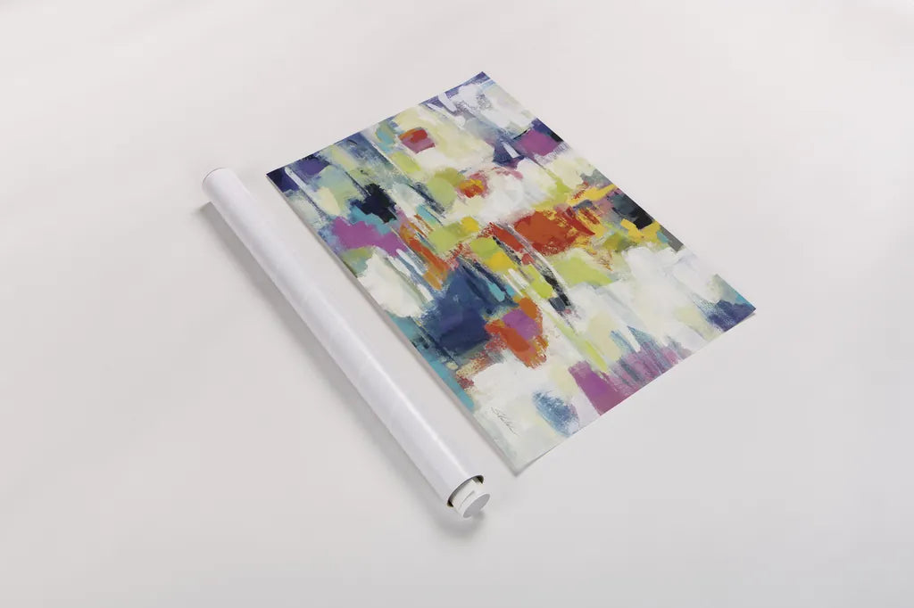 Island Town Bright by Silvia Vassileva. shown as a rolled paper print. Available as archival giclee rolled canvas, fine art paper, or poster print. SKU 64568i.