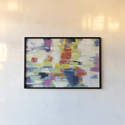 Island Town Bright by Silvia Vassileva. shown as a paper print in a black flame. Available as a archival giclee rolled canvas, fine art paper, or poster print. SKU 64568i.