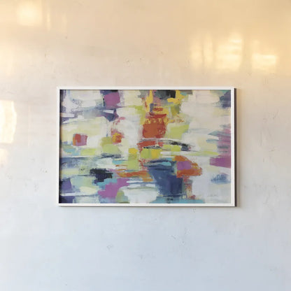 Island Town Bright by Silvia Vassileva. shown as a paper print in a white frame. Available as a archival giclee rolled canvas, fine art paper, or poster print. SKU 64568i.