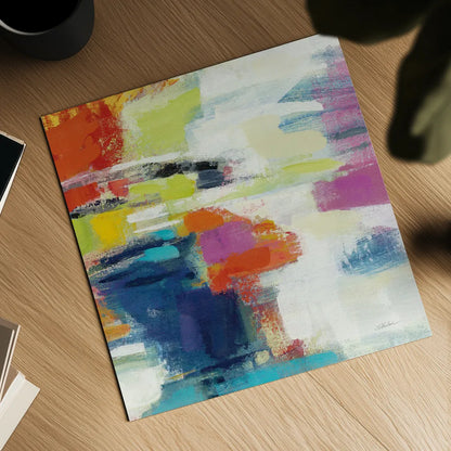 Island Town III Bright by Silvia Vassileva. Shown as a detailed flat fine art print, highlighting archival giclee quality. Available as an archival giclee rolled canvas, fine art paper, or poster print. SKU 64570a.