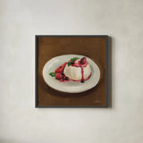 Italian Desserts I by Silvia Vassileva. Shown in a sleek black glass frame for a contemporary gallery look. Available as an archival giclee rolled canvas, fine art paper, or poster print. SKU 103200a.