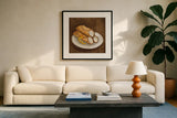 Italian Desserts III by Silvia Vassileva. Displayed in a glass frame with matte in a clean modern living room. Available as an archival giclee rolled canvas, fine art paper, or poster print. SKU 103202a.