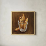 Italian Desserts IV by Silvia Vassileva. Shown in a natural wood glass frame for a timeless modern aesthetic. Available as an archival giclee rolled canvas, fine art paper, or poster print. SKU 103203a.