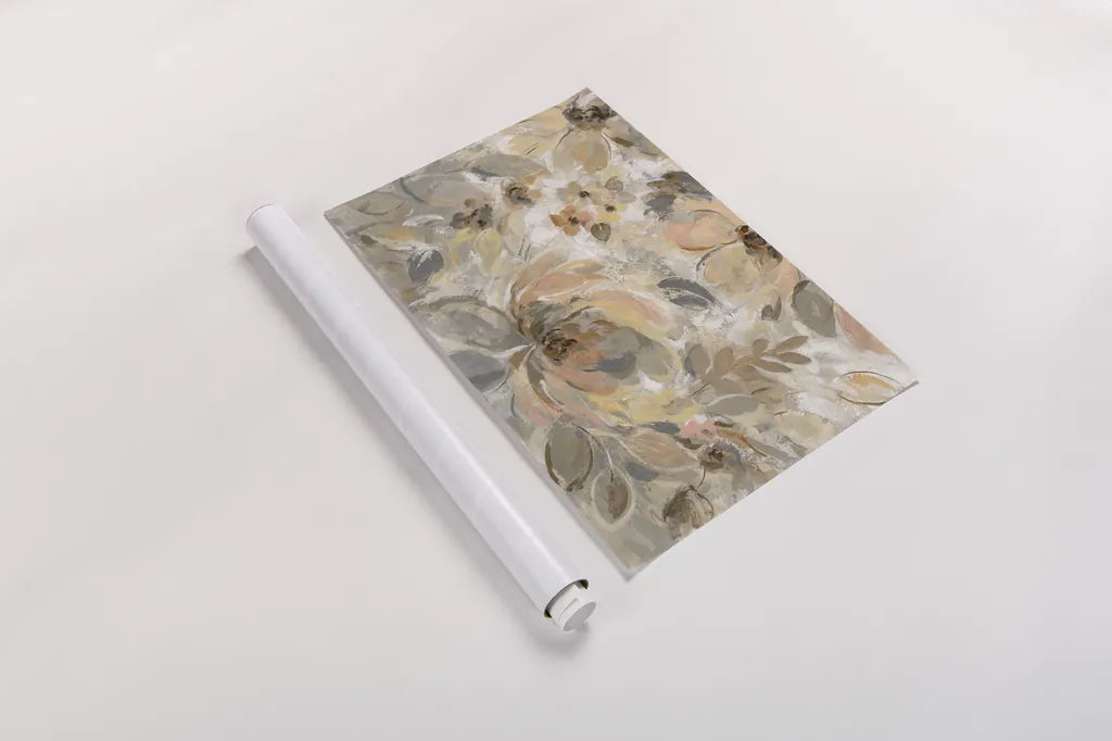 Ivory Floral by Silvia Vassileva. shown as a rolled paper print. Available as archival giclee rolled canvas, fine art paper, or poster print. SKU 32405i.