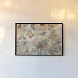 Ivory Floral by Silvia Vassileva. shown as a paper print in a black flame. Available as a archival giclee rolled canvas, fine art paper, or poster print. SKU 32405i.