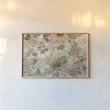 Ivory Floral by Silvia Vassileva. shown as a paper print in a natural frame. Available as a archival giclee rolled canvas, fine art paper, or poster print. SKU 32405i.