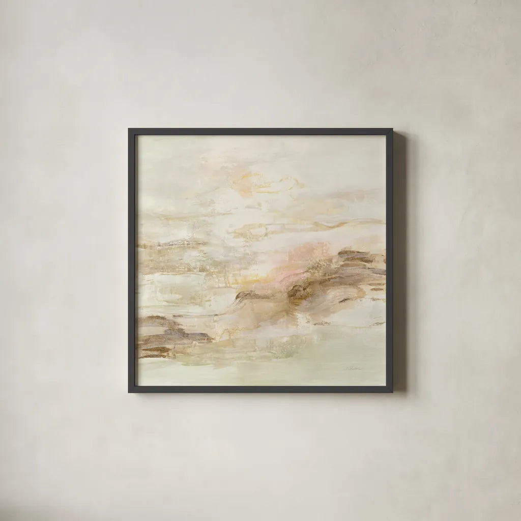 Ivory Hues by Silvia Vassileva. Shown in a sleek black glass frame for a contemporary gallery look. Available as an archival giclee rolled canvas, fine art paper, or poster print. SKU 63904a.