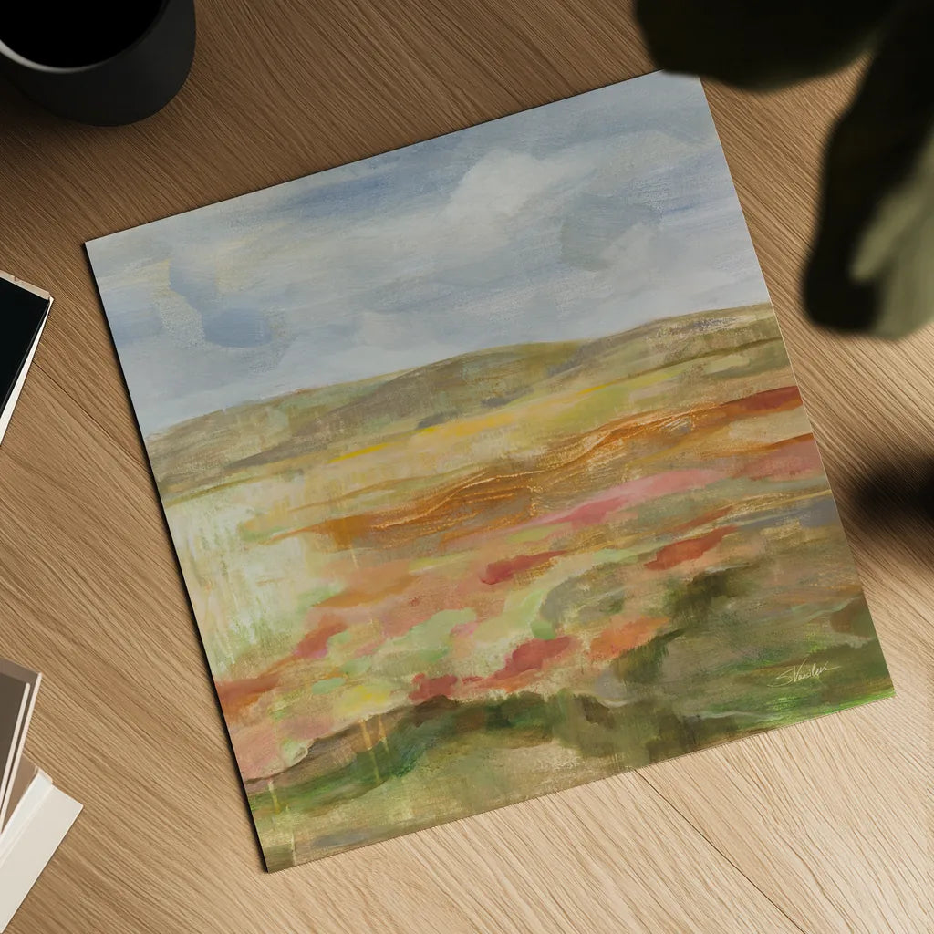 Jade Landscape by Silvia Vassileva. Shown as a detailed flat fine art print, highlighting archival giclee quality. Available as an archival giclee rolled canvas, fine art paper, or poster print. SKU 89036a.