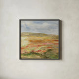 Jade Landscape by Silvia Vassileva. Shown in a sleek black glass frame for a contemporary gallery look. Available as an archival giclee rolled canvas, fine art paper, or poster print. SKU 89036a.