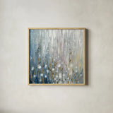 January Branches by Silvia Vassileva. Shown in a natural wood glass frame for a timeless modern aesthetic. Available as an archival giclee rolled canvas, fine art paper, or poster print. SKU 42129a.