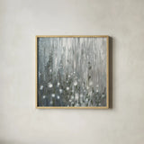 January Branches Gray by Silvia Vassileva. Shown in a natural wood glass frame for a timeless modern aesthetic. Available as an archival giclee rolled canvas, fine art paper, or poster print. SKU 59629a.