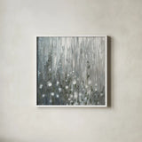 January Branches Gray by Silvia Vassileva. Shown in a crisp white glass frame for a clean and minimalist style. Available as an archival giclee rolled canvas, fine art paper, or poster print. SKU 59629a.