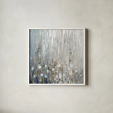 January Branches Neutral by Silvia Vassileva. Shown in a crisp white glass frame for a clean and minimalist style. Available as an archival giclee rolled canvas, fine art paper, or poster print. SKU 43750a.