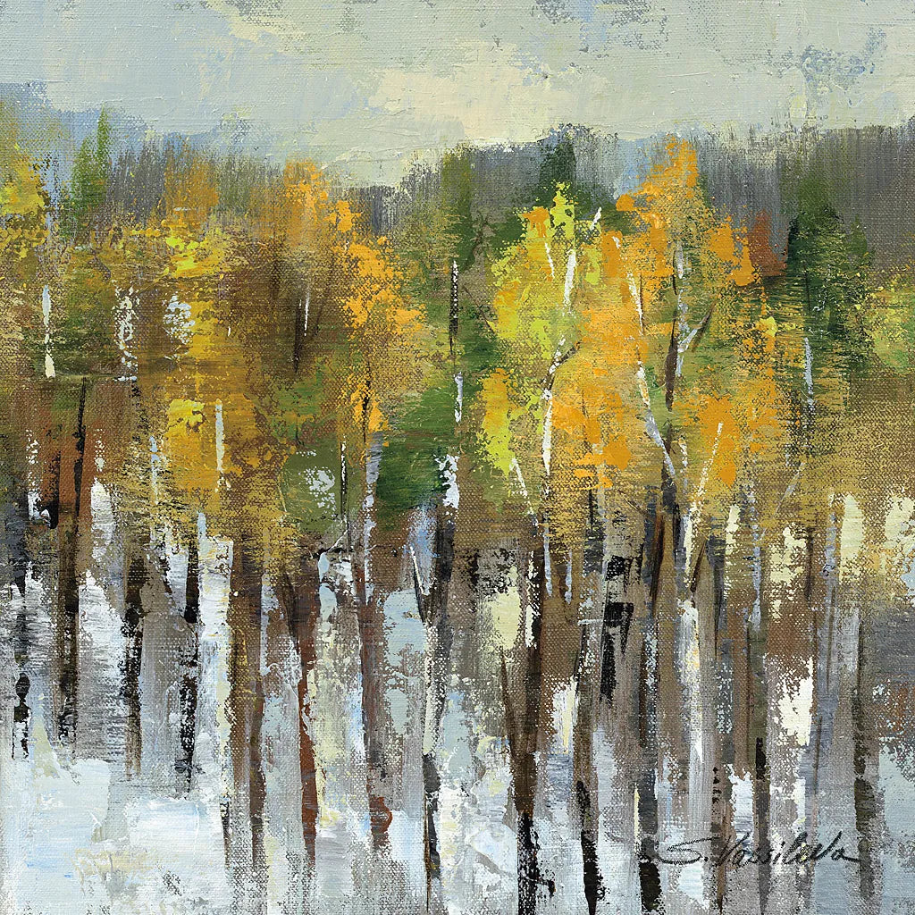 January Landscape by Silvia Vassileva. SKU 23405a. Archival Giclee Fine art print for wall decor.