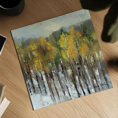 January Landscape by Silvia Vassileva. Shown as a detailed flat fine art print, highlighting archival giclee quality. Available as an archival giclee rolled canvas, fine art paper, or poster print. SKU 23405a.