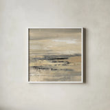 January Road by Silvia Vassileva. Shown in a crisp white glass frame for a clean and minimalist style. Available as an archival giclee rolled canvas, fine art paper, or poster print. SKU 31684a.