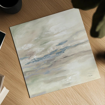 January Slopes Neutral by Silvia Vassileva. Shown as a detailed flat fine art print, highlighting archival giclee quality. Available as an archival giclee rolled canvas, fine art paper, or poster print. SKU 83550a.