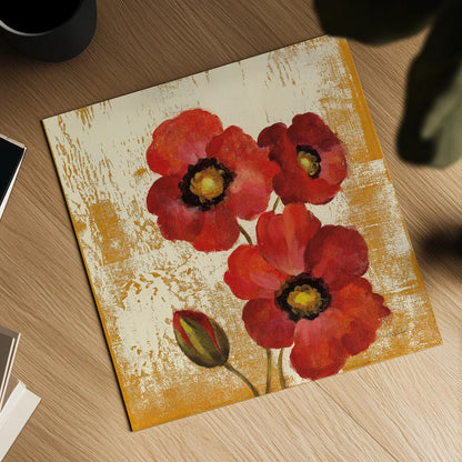 Jewel Flower I by Silvia Vassileva. Shown as a detailed flat fine art print, highlighting archival giclee quality. Available as an archival giclee rolled canvas, fine art paper, or poster print. SKU 61017a.